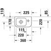 Duravit No.1 fontein 36x22x12cm Hoogglans Wit SW723811