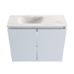 MONDIAZ TURE-DLUX 60cm toiletmeubel Clay. EDEN wastafel Ostra positie links. Met 1 kraangat. SW1104754