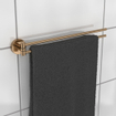 Haceka Kosmos Handdoekhouder - 46cm - dubbel - draaibaar - geborsteld koper SW955712