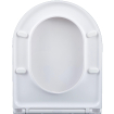 QeramiQ Dely Swirl Toiletset - 36.3x51.7cm - Geberit UP320 Burda inbouwreservoir - slim zitting - gunmetal bedieningsplaat - ronde knoppen - wit glans SW1126095