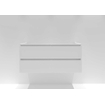 HR badmeubelen Infinity Wastafelonderkast - 120x44.8x55cm - 2 lades - greeploos - enkele sifonuitsparing wit hoogglans SW462495