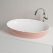 Villeroy & Boch Artis opzetwastafel ovaal 61x41x12.5cm zonder kraangat zonder overloop powder SW68824