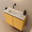 MONDIAZ TURE-DLUX 60cm toiletmeubel Ocher. EDEN wastafel Ostra positie links. Zonder kraangat. SW1104974