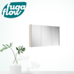 FugaFlow Eccelente Arredo spiegel badkamer spiegelkast - 100x63x16cm -inclusief zijpanelen - cotton (beige) SW1124002