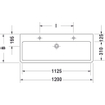Duravit Vero wastafel 120x47cm 2 krgt met overloop gesl. wit 0293351