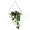 Umbra Trigg plantenhouder 10x22x39cm 1 stuk hangend keramiek wit/goud SW539427