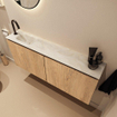 MONDIAZ TURE-DLUX 120cm toiletmeubel Washed Oak. EDEN wastafel Ostra positie links. Met 1 kraangat. SW1105139