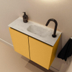 MONDIAZ TURE-DLUX 60cm toiletmeubel Ocher. EDEN wastafel Opalo positie rechts. Met 1 kraangat. SW1104457