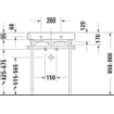 Duravit Happy d.2 wastafel 65x50,5cm 1 kraangat overloop wit SW54299