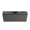 MONDIAZ TURE-DLUX 120cm toiletmeubel Dark Grey. EDEN wastafel Lava positie midden. Zonder kraangat. SW1103825