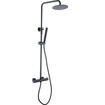 Xellanz Twenty eco thermostatische regendoucheset opbouw rond mat zwart SW481874