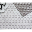 The Mosaic Factory Barcelona mozaïektegel - 28.2x32.1cm - wand en vloertegel - Zeshoek/Hexagon - Porselein Carrara White Mat SW157758