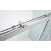Crosswater Design S softclose schuifdeur 150x195cm helder veiligheidsglas zilver profiel SW487178