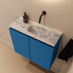MONDIAZ TURE-DLUX 60cm toiletmeubel Jeans. EDEN wastafel Glace positie rechts. Zonder kraangat. SW1103339