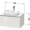 Duravit D-Neo wastafelonderkast 80x45.9x55cm 1 lade Eiken (zwart) Mat SW641182