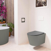MONDIAZ LAVIE wandclosetpack - 36x53cm - diepspoel - rimless - Smoke (grijs) - softclose - quick-release - toiletzitting - Dark grey (grijs) SW1208609