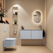 MONDIAZ TURE-DLUX 120cm toiletmeubel Clay. EDEN wastafel Ostra positie rechts. Met 1 kraangat. SW1104846