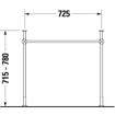 Duravit Vero onderstel voor wastafel 045480 chroom 0305326