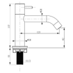 Differnz Ravo Fonteinset Keramiek kraan gebogen mat chroom 38.5x18.5x9cm Wit glans SW705313