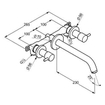 Kludi Bozz wandkraan m. hendelgreep met uitloop 23cm chroom SW158901