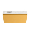 MONDIAZ TURE-DLUX 100cm toiletmeubel Ocher. EDEN wastafel Ostra positie links. Met 1 kraangat. SW1104938