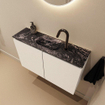 MONDIAZ TURE-DLUX 80cm toiletmeubel Talc. EDEN wastafel Lava positie midden. Met 1 kraangat. SW1103660