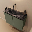 MONDIAZ TURE-DLUX 60cm toiletmeubel Army. EDEN wastafel Lava positie links. Zonder kraangat. SW1103685