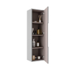 FugaFlow Eccelente Arredo Hoge Kast - 120x34.5x34.5cm - 1 deur - mat greige (grijs) - MDF SW1123239