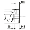 Duravit ME by Starck closetpot diepspoel staand back to wall met Hygieneglaze t.b.v. SensoWash 37x60cm met verdekte bevestiging wit SW84199