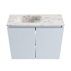 MONDIAZ TURE-DLUX 60cm toiletmeubel Clay. EDEN wastafel Glace positie links. Met 1 kraangat. SW1103224