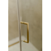 Fortifura Galeria Douchedeur - 90x200cm - scharnieren - deurgreep - vlak - helder veiligheidsglas - Geborsteld Messing PVD (Goud) SW1122600