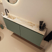 MONDIAZ TURE-DLUX 120cm toiletmeubel Army. EDEN wastafel Frappe positie links. Met 1 kraangat. SW1102649