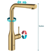 GROHE essence new Keukenkraan - hoog - draaibare/uittrekbare uitloop - cool sunrise glans SW97577