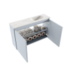 MONDIAZ TURE-DLUX 80cm toiletmeubel Clay. EDEN wastafel Ostra positie rechts. Met 1 kraangat. SW1104793