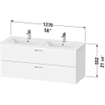 Duravit Xbase Wastafelonderkast Hangend 1275X552X475Mm 2 Lades SW482511
