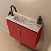 MONDIAZ TURE-DLUX 60cm toiletmeubel Fire. EDEN wastafel Glace positie links. Met 1 kraangat. SW1103285