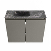 MONDIAZ TURE-DLUX 60cm toiletmeubel Smoke. EDEN wastafel Lava positie links. Met 1 kraangat. SW1104071