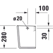 Duravit ME by Starck sifonkap voor fontein met wondergliss wit SW84165