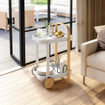 Umbra Bellwood serveertrolley 53x44x80cm Staal Wit/naturel SW719980