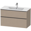 Duravit D-Neo wastafelonderkast 101x62.5x46.2cm 2 lades Linnen Mat SW641471