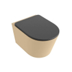 MONDIAZ LAVIE wandclosetpack - 36x53cm - diepspoel - rimless - Sand (beige) - softclose - quick-release - toiletzitting - Dark grey (grijs) SW1208612