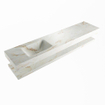 MONDIAZ ALAN - DLUX Badkamermeubelset - 200cm - planchet - Frappe - vrijhangende wastafel - wasbak links - 1 kraangat - Frappe SW808955