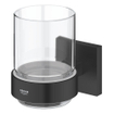 GROHE Start Cube Bekerhouder - 9.5x10.6x7.2cm - met glas - mat zwart SW1126273