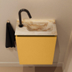 MONDIAZ TURE-DLUX 40cm toiletmeubel Ocher. EDEN wastafel Frappe positie rechts. Met 1 kraangat. SW1102854