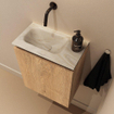 MONDIAZ TURE-DLUX 40cm toiletmeubel Washed Oak. EDEN wastafel Ostra positie links. Zonder kraangat. SW1105123