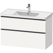 Duravit D-Neo meubelset m. wastafelonderbouwkast m. 2 laden m. softclose 100x20x48cm incl. wastafel wit mat SW641973