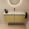 MONDIAZ TURE-DLUX 100cm toiletmeubel Oro. EDEN wastafel Ostra positie midden. Zonder kraangat. SW1105000