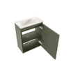 MONDIAZ TURE-DLUX 40cm toiletmeubel Army. EDEN wastafel Frappe positie links. Zonder kraangat. SW1102692