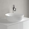 Villeroy & Boch Artis opzetwastafel rond Ø43x12.5cm Ceramic+ zonder kraangat zonder overloop stone white SW209528