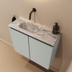 MONDIAZ TURE-DLUX 60cm toiletmeubel Greey. EDEN wastafel Glace positie links. Zonder kraangat. SW1103281
